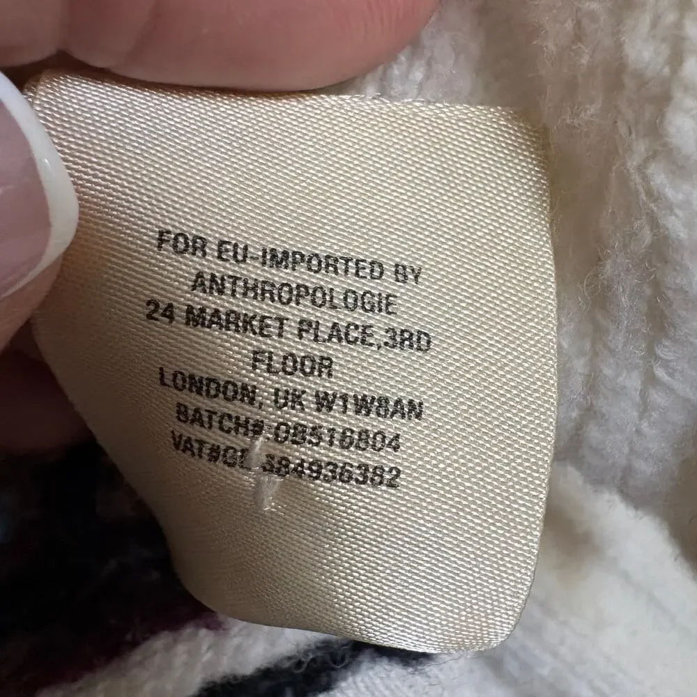 Anthropologie Sleeping on Snow Woodland Stroll poncho sweater S boho softgirl